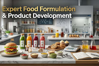 develop unique food recipe and formulation brand