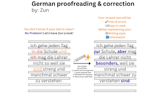 proofread and correct your german text