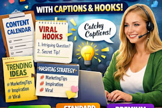 create viral social media post ideas and captions for your