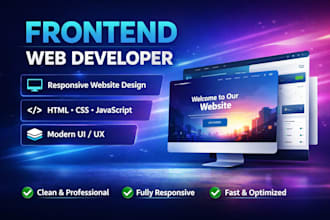 design and develop a modern responsive website frontend and integrate bac