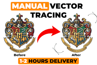 redraw, vectorize, convert logo or graphic to vector