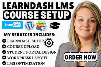 build your learndash lms website and upload content