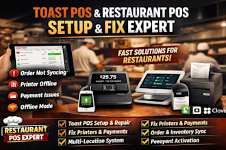 toast pos setup restaurant pos fix printer offline payment order sync support