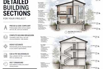 draw detailed building sections for your project