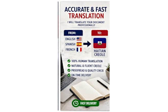 translate english, french and haitian creole professionally