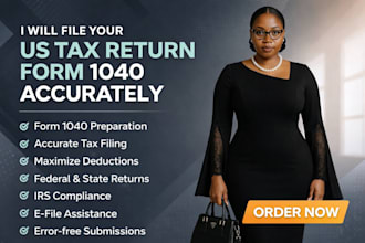 prepare and file irs form 1040 for individuals