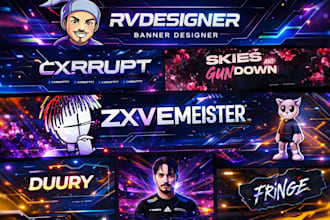 create eye catching gaming banner for streamers  esports