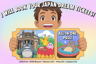 book shibuya sky, pokemon cafe, capybara cafe and kirby cafe tickets