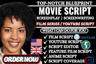 proofread format and edit screenplay feature film script youtube tv script