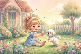 do children book illustration and watercolor illustration