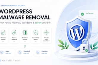 remove wordpress malware, clean hacked website and secure it