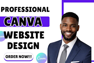create a custom canva website design or redesign
