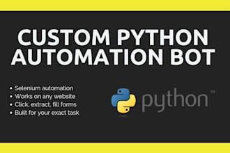 create a custom python automation script using selenium