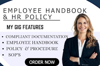 write UK employee handbook HR policy and staff procedure for home or healthcare