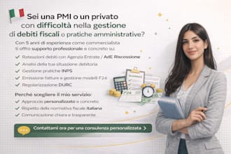 help you manage tax debts, durc, f24 and inps in italy