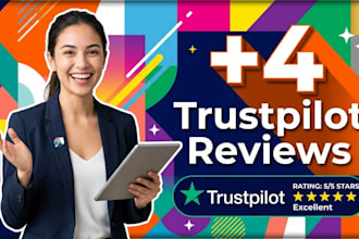 deliver 4 new trustpilot reviews from verified profiles