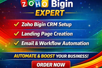 setup zoho bigin crm zoho website landing page email zoho desk zoho recruit flow