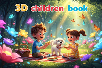 do 3d children book illustration