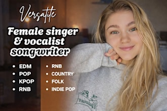 be your female singer or vocalist pop rnb bossa rock jazz and harmonies