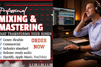 mix and master music, recreate vocal, ep, album, beat, music production