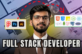 do custom ai website development as full stack developer, front end, backend