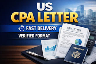 provide US CPA letter, comfort letter, verification letter