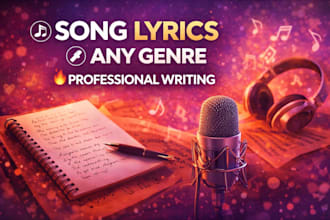 write professional song lyrics for any genre
