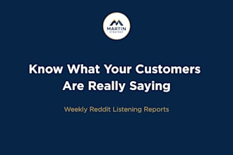 send you a weekly reddit listening report for your niche