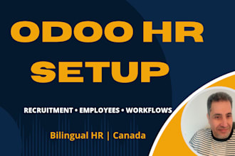 set up odoo HR system, recruitment and employee workflows