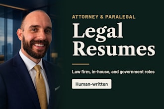 create in 24hrs professional legal assistant, paralegal, attorney resume, CV