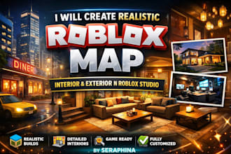 create realistic roblox map build interior and exterior in roblox studio