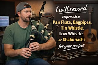 record pan flute bagpipes tin whistle low whistle or shakuhachi for your project