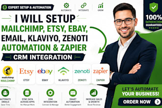 setup mailchimp etsy ebay email klaviyo zenoti automation zapier CRM integration