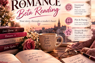 let me be your beta romance reader and provide honest book feedback