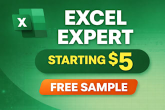 do excel data cleaning, dashboards, and mis reports for business and logistics
