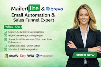 setup brevo mailerlite email automation opt in forms, sales funnel landing page