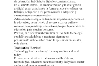 transcribe audio and translate english and spanish