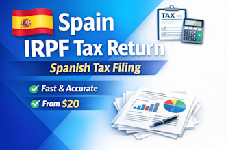 prepare and review spain irpf tax return professionally