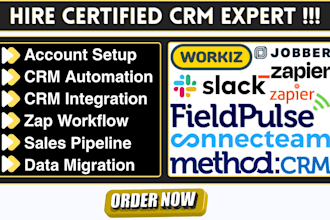 setup fieldpulse method crm automation workiz jobber connecteam crm integration