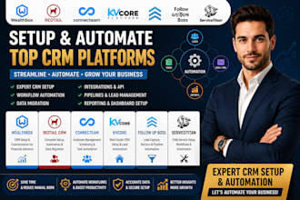 setup wealthbox redtail connecteam kvcore follow up boss servicetitan automation
