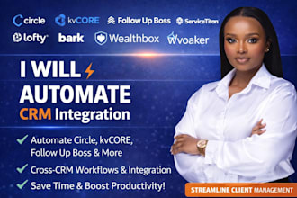 automate circle kvcore followup boss servicetitan crm bark wealthbox integration