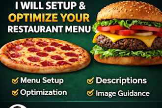 setup and optimize uber eats, just eat, deliveroo menu