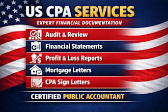 do US CPA comfort letter, ownership proof for credit repair financial statement