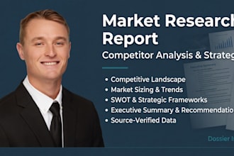 create a market research report with competitor analysis