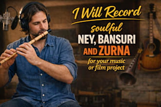 play ney, bansuri or zurna for cinematic, meditation and world music