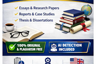 writing plagiarism free academic research essays, reports