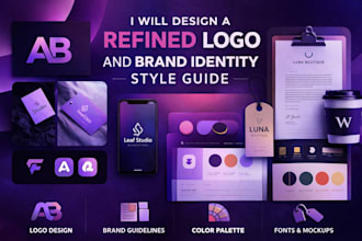 design a refined logo and brand identity style guide