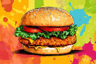 food pop art of your food pop art