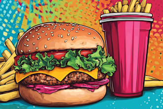 food pop art of your food pop art