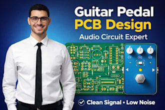 design guitar pedal pcb, audio circuit, schematic and signal optimized layout